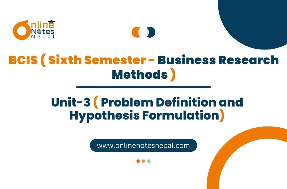 Unit III: Problem Definition and Hypothesis Formulation
